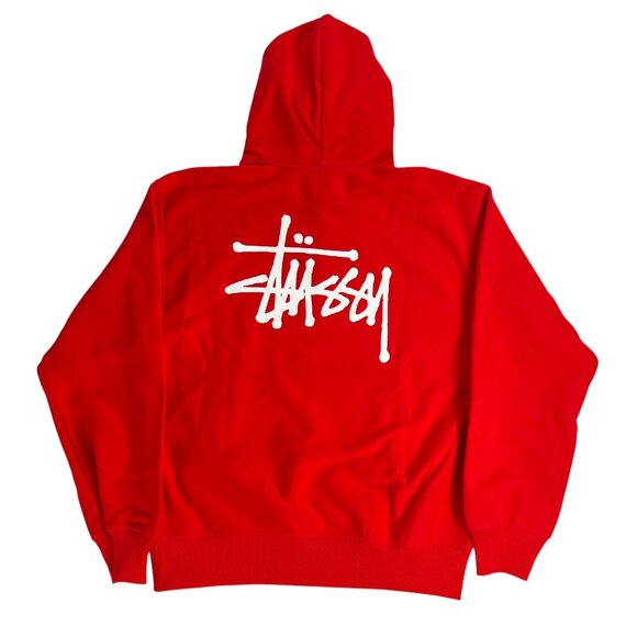 "NWT" STUSSY Basic Stussy Hood #1924762  Red Large - Picture 1 of 10